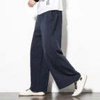 Spiritual Abacus™ Men’s Cotton Linen Loose-Fit Pants – Chinese-Style Wide-Leg Harlen Casual Trousers for Spring & Summer