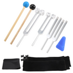 🎶 Spiritual Abacus 4-Pack Tuning Fork Set(128Hz, 256Hz, 512Hz, 528Hz)  Hammer Included