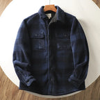 Spiritual Abacus™ Men’s Winter Fleece Flannel Shirt Jacket – Warm Plaid Long Sleeve Thermal Outdoor Coat for Hiking, Camping & Fishing