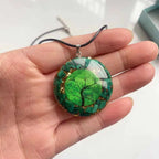 💚 Spiritual Abacus – Green Malachite Tree of Life Orgonite Pendant