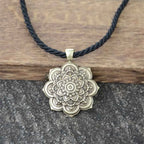 Spiritual Abacus™ Retro OM Lotus Mandala Necklace – Yoga-Inspired Pendant for Women, Spiritual Jewelry Gift