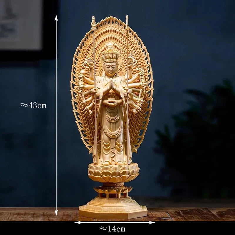 🪵 Spiritual Abacus Solid Wood Bodhisattva Statue
High-Grade Giant Buddha Sculpture – Hand-Carved Home or Altar Decoration