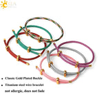 Spiritual Abacus™ Adjustable Braided Rope Couple Bracelets – Red & Black Steel Wire Unisex Jewelry