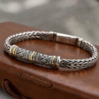 Spiritual Abacus™ Braided Keel Chain Bracelet – Vintage Link Men’s Bracelet, Trendy Hip-Hop Style Gift