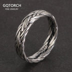 Spiritual Abacus™ Viking Braided Ring – 925 Sterling Silver Couple Band for Men & Women