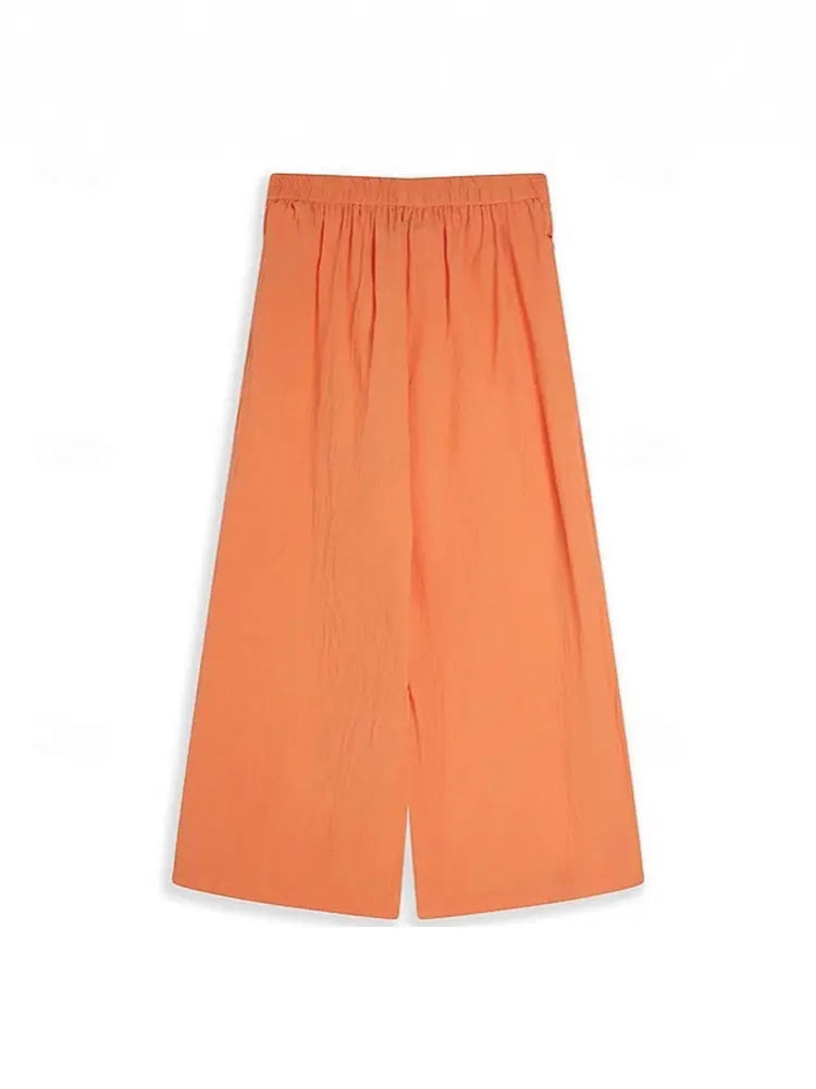 ☁️ Spiritual Abacus™ – Men’s Cotton Linen Wide-Leg Pants with Big Waistband - Solid Color • Loose Fit • Spring/Summer Comfort • Daily & Vacation Ready