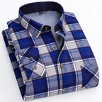 Spiritual Abacus™ Men’s Winter Flannel Shirt – Thickened Plaid Fleece Long Sleeve Casual Shirt