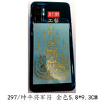 Spiritual Abacus™ Thai Nine-Tailed Red Fox & Lotus Gold Mask Buddha Metal Phone Sticker