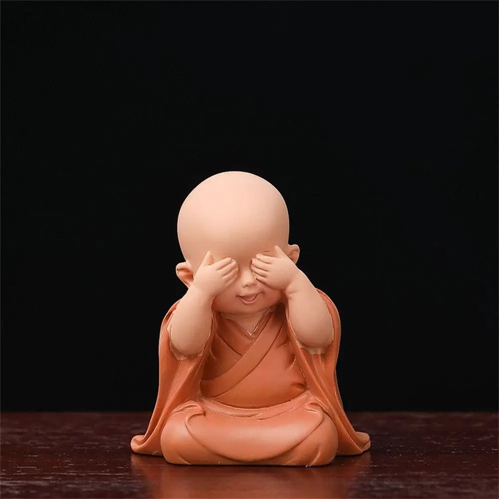 Spiritual Abacus™ Mini Buddha Monk Figurine – Peaceful Desk & Car Ornament for Mindful Home Décor