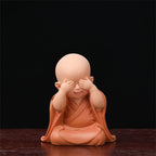 Spiritual Abacus™ Mini Buddha Monk Figurine – Peaceful Desk & Car Ornament for Mindful Home Décor
