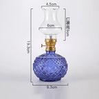 🪔 Classic Chamber Oil Lamp with Wick & Cover – Decorative Hurricane Kerosene Lantern for Indoor & Outdoor Use