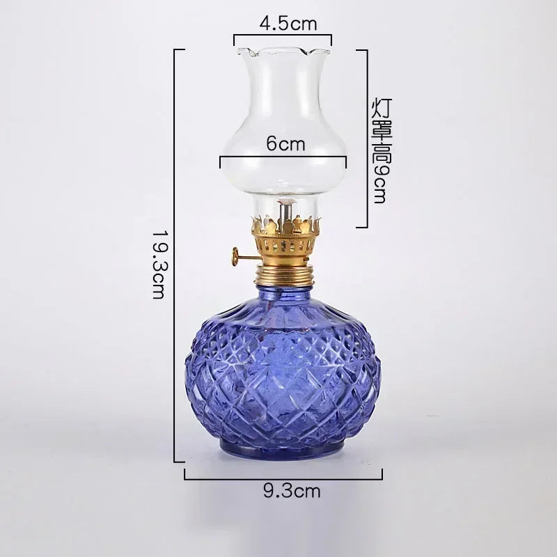 🪔 Classic Chamber Oil Lamp with Wick & Cover – Decorative Hurricane Kerosene Lantern for Indoor & Outdoor Use