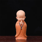 Spiritual Abacus™ Mini Buddha Monk Figurine – Peaceful Desk & Car Ornament for Mindful Home Décor