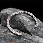 🛡 Spiritual Abacus Vintage Stainless Steel Viking Mobius Bangle – Nordic Rune Letter Bracelet