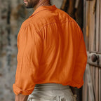 👕🪵 Spiritual Abacus – Men’s Renaissance Pirate Shirt - Medieval Viking-Inspired • V-Neck Tie-Up • Cotton Linen Long Sleeve Top