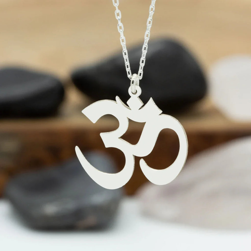 Spiritual Abacus™ OM Chakra Necklace – Stainless Steel Pendant with 7 Chakra Beads for Yoga & Meditation