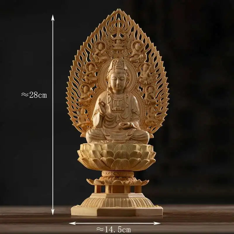 🪵 Spiritual Abacus Solid Wood Bodhisattva Statue
High-Grade Giant Buddha Sculpture – Hand-Carved Home or Altar Decoration