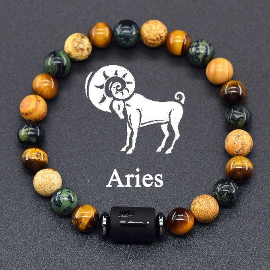 ♈♎ Spiritual Abacus™ Zodiac Constellation Bracelet – Adjustable Astrology Charm Jewelry for Men & Women (12 Star Signs)