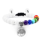 🌈 Spiritual Abacus 7 Chakra Tree of Life Bracelet Natural Stone Reiki Beads