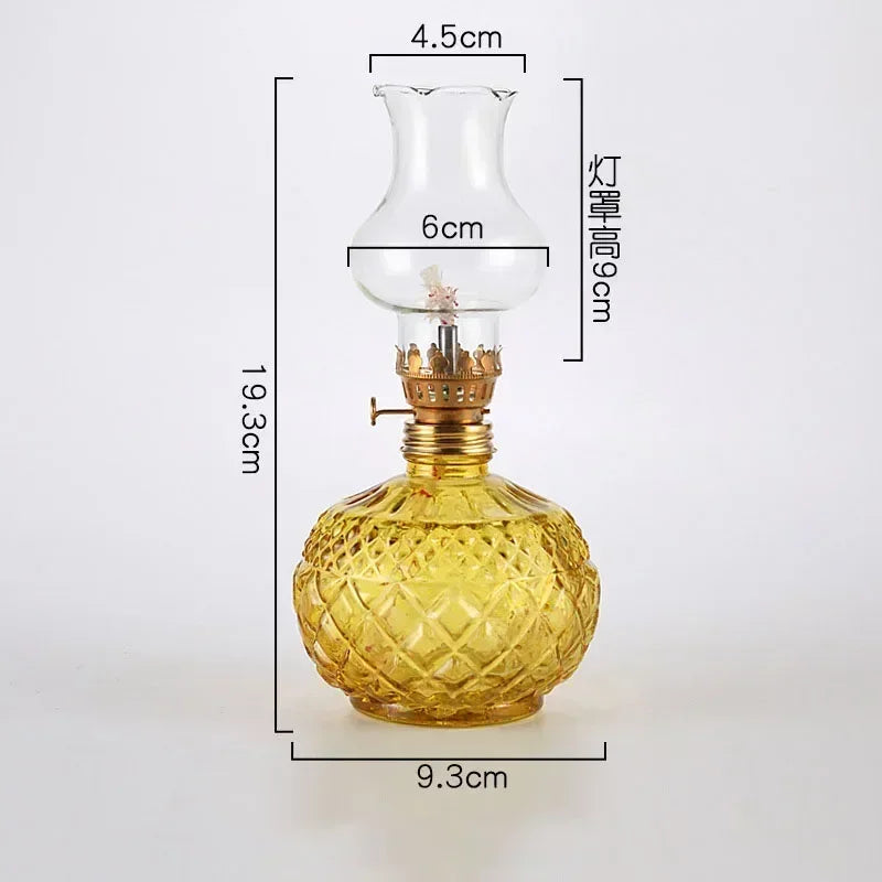 🪔 Classic Chamber Oil Lamp with Wick & Cover – Decorative Hurricane Kerosene Lantern for Indoor & Outdoor Use