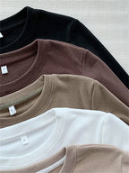 Spiritual Abacus™ Women’s Winter Knitted Sweater T-Shirt – Oversized Long Sleeve Pullover Top for Casual Cozy Style