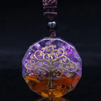 🌳 Spiritual Abacus Tree of Life Orgonite Pendant – Olivine & Tiger Eye Chakra Energy Necklace