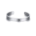 🕉 Spiritual Abacus Stainless Steel OM Cuff Bracelet – Silver Color Open Bangle for Men & Women
