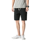 🩳 Spiritual Abacus – Men’s Summer Cotton Linen Shorts - Casual Loose Fit • Breathable Retro Style • Knee-Length Lightweight Short Pants
