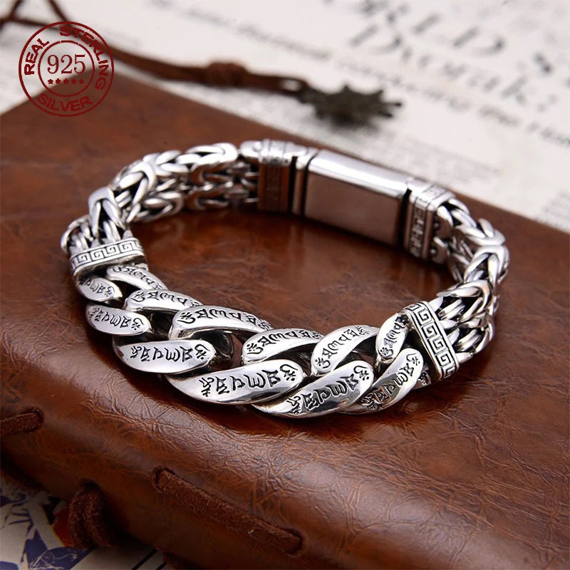 Spiritual Abacus™ S925 Sterling Silver Vintage Bead Bracelet – Handmade Men’s Unique Fashion Jewelry Gift