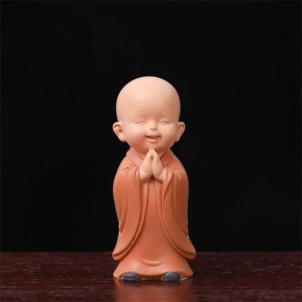 Spiritual Abacus™ Mini Buddha Monk Figurine – Peaceful Desk & Car Ornament for Mindful Home Décor