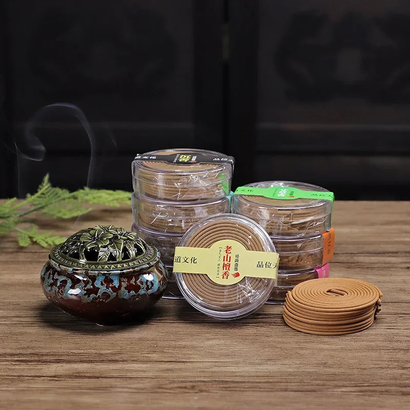 Spiritual Abacus™ Natural Sandalwood & Agarwood Coil Incense – Aromatherapy for Meditation, Yoga & Home Relaxation (20 pcs)