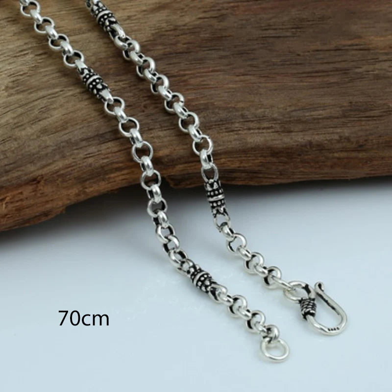 Spiritual Abacus™ 999 Sterling Silver Guanyin & Buddha Mantra Pendant – Lotus Design Retro Amulet Necklace with Six-Word Engraving