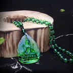 Spiritual Abacus™ Hand-Carved Ice Yellow Crystal Buddha Pendant – Fashion Charm Necklace for Mindfulness & Style