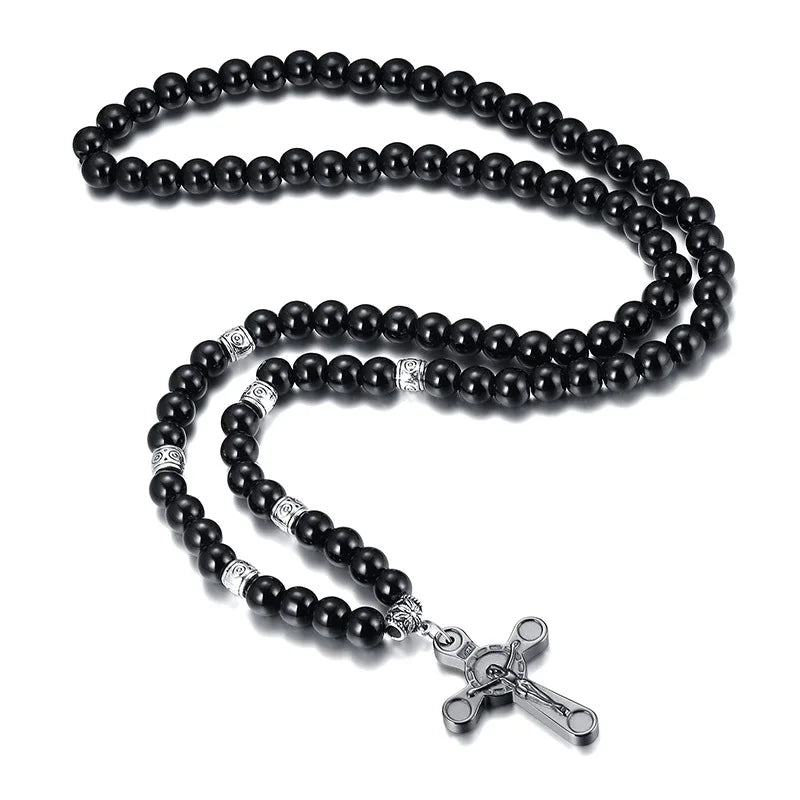🗡️ Spiritual Abacus Tibetan Phurba Kilaya Necklace Tiger’s Eye & Lava Stone Necklace