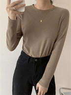 Spiritual Abacus™ Women’s Winter Knitted Sweater T-Shirt – Oversized Long Sleeve Pullover Top for Casual Cozy Style