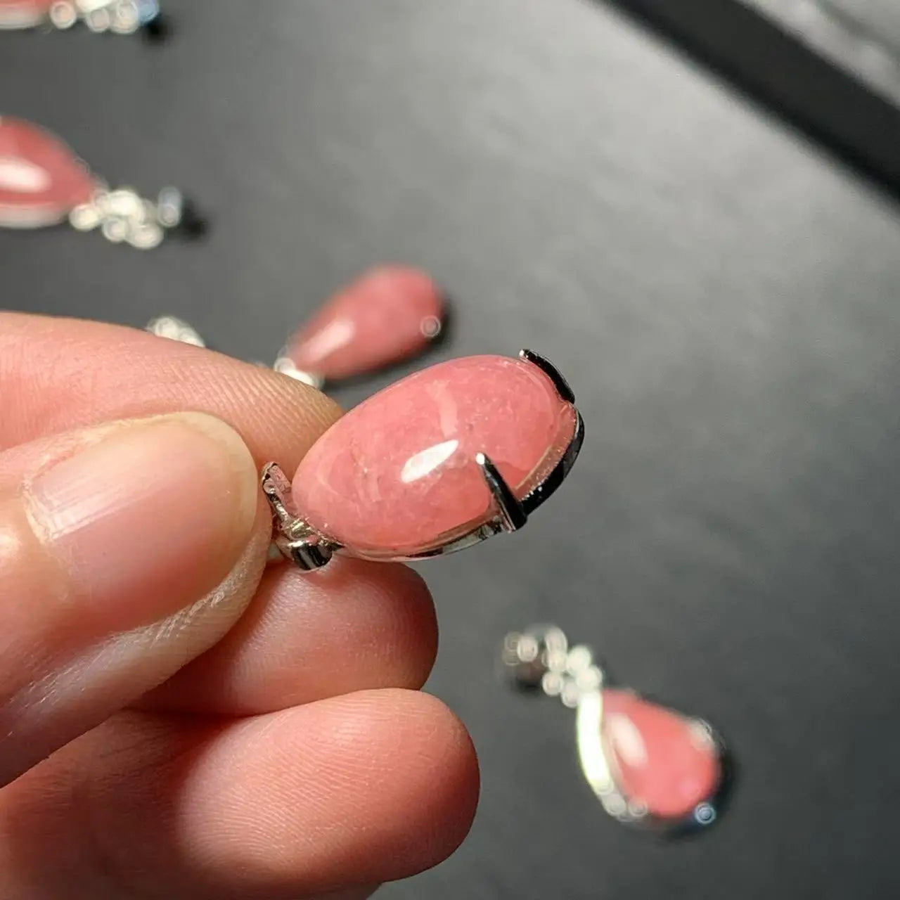 💎 Spiritual Abacus – Natural Rhodochrosite Pendant Necklace