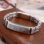 Spiritual Abacus™ S925 Sterling Silver Vintage Bead Bracelet – Handmade Men’s Unique Fashion Jewelry Gift
