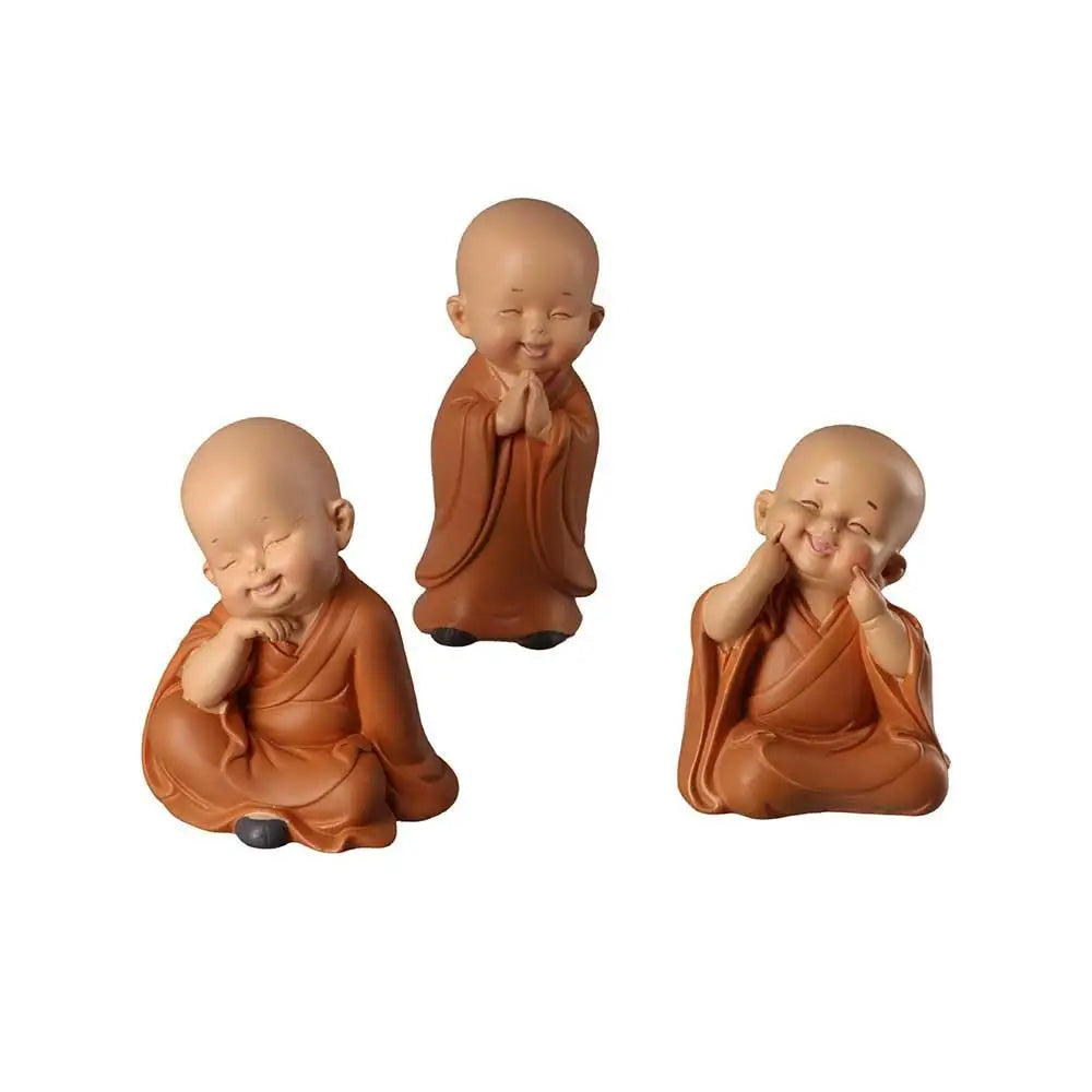 Spiritual Abacus™ Mini Buddha Monk Figurine – Peaceful Desk & Car Ornament for Mindful Home Décor