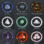📿 Spiritual Abacus – Natural Stone Bracelet - Lapis Lazuli • Amethyst • Rock Quartz |