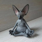 Spiritual Abacus™ Meditation Cat Buddha Statue – Whimsical Yoga Sphinx Figurine for Home & Garden Décor