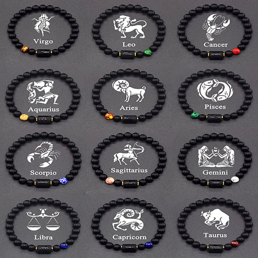 ♈♎ Spiritual Abacus™ Zodiac Constellation Bracelet – Adjustable Astrology Charm Jewelry for Men & Women (12 Star Signs)