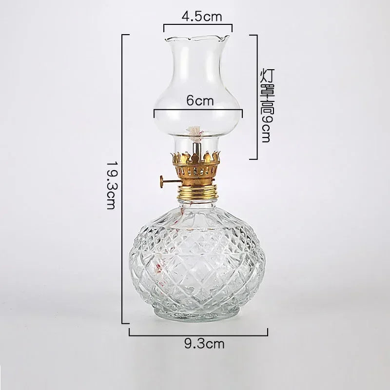 🪔 Classic Chamber Oil Lamp with Wick & Cover – Decorative Hurricane Kerosene Lantern for Indoor & Outdoor Use