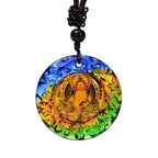 Spiritual Abacus™ Hand-Carved Ice Yellow Crystal Buddha Pendant – Fashion Charm Necklace for Mindfulness & Style