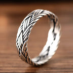 Spiritual Abacus™ Viking Braided Ring – 925 Sterling Silver Couple Band for Men & Women