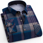 Spiritual Abacus™ Men’s Winter Flannel Shirt – Thickened Plaid Fleece Long Sleeve Casual Shirt
