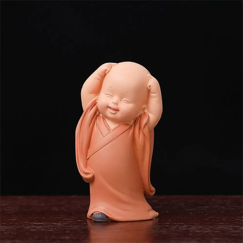 Spiritual Abacus™ Mini Buddha Monk Figurine – Peaceful Desk & Car Ornament for Mindful Home Décor