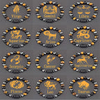 ♈♎ Spiritual Abacus™ Zodiac Constellation Bracelet – Adjustable Astrology Charm Jewelry for Men & Women (12 Star Signs)