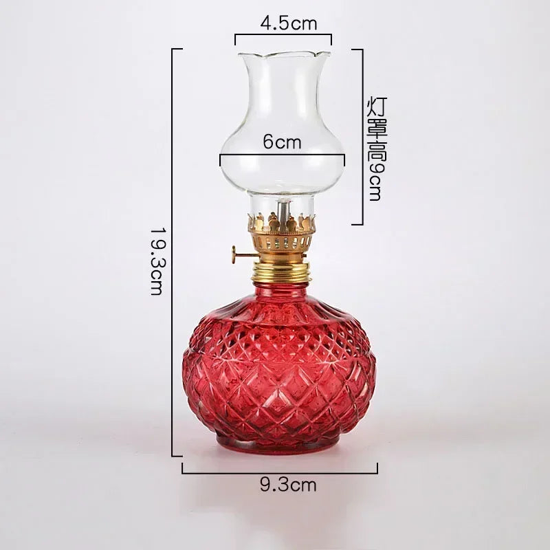 🪔 Classic Chamber Oil Lamp with Wick & Cover – Decorative Hurricane Kerosene Lantern for Indoor & Outdoor Use
