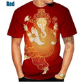 🕉️ Spiritual Abacus God of Wisdom Ganesha 3D T-Shirt – Unisex Hindu Spiritual Streetwear