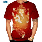 🕉️ Spiritual Abacus God of Wisdom Ganesha 3D T-Shirt – Unisex Hindu Spiritual Streetwear